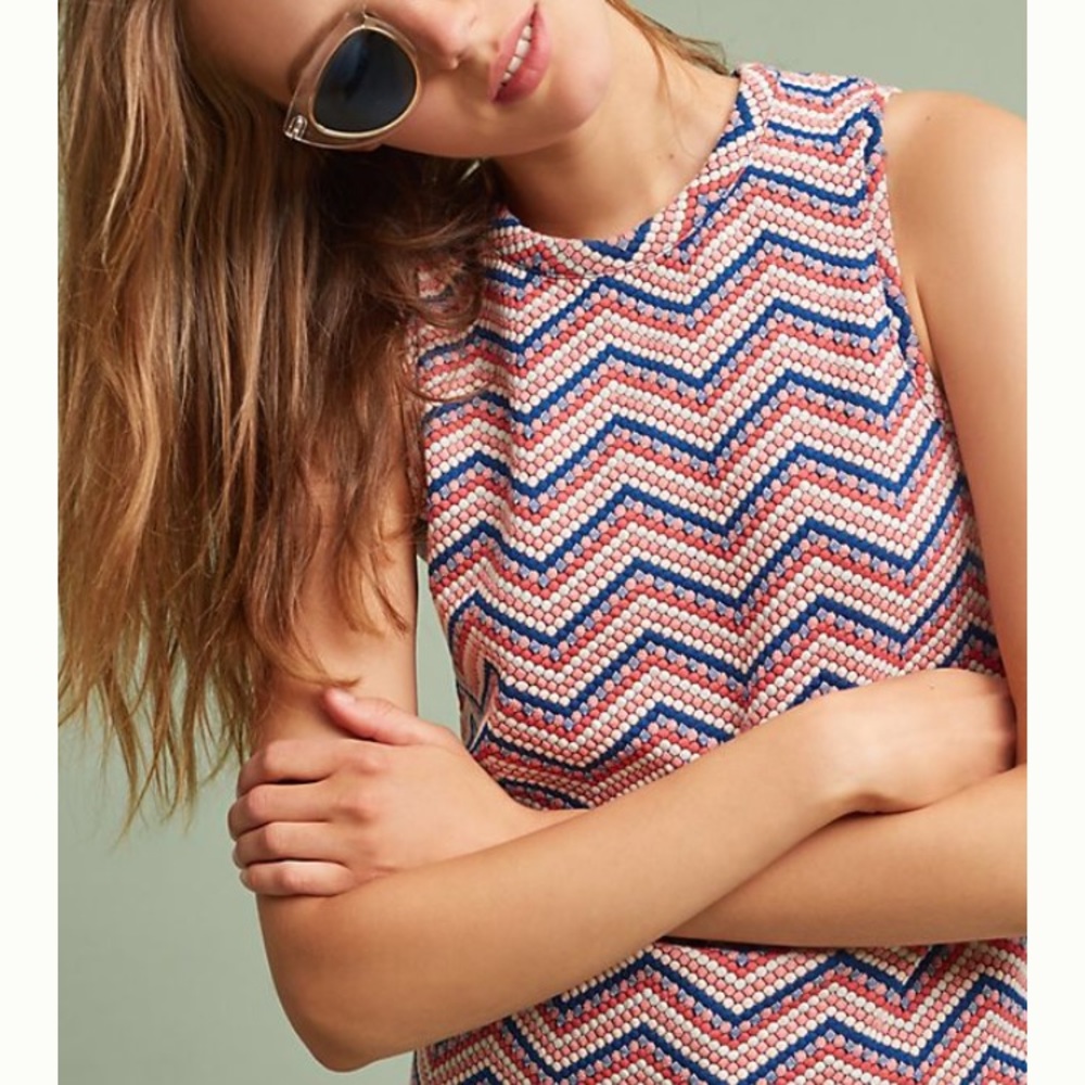Anthropologie Jacquard tank top